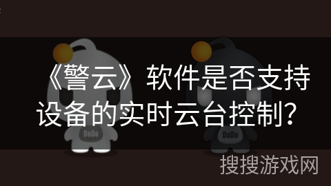 《警云》软件是否支持设备的实时云台控制？
