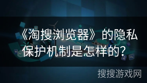 《淘搜浏览器》的隐私保护机制是怎样的？