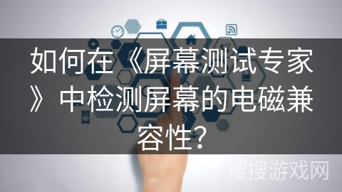 如何在《屏幕测试专家》中检测屏幕的电磁兼容性？
