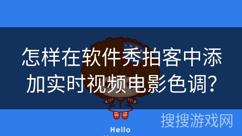 怎样在软件秀拍客中添加实时视频电影色调？