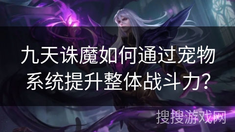 九天诛魔如何通过宠物系统提升整体战斗力？