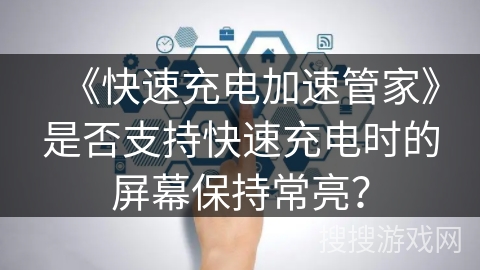 《快速充电加速管家》是否支持快速充电时的屏幕保持常亮？