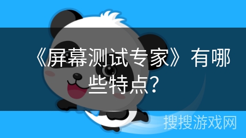 《屏幕测试专家》有哪些特点？
