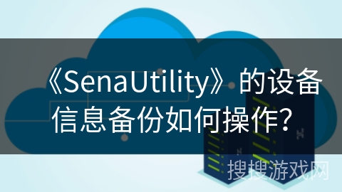 《SenaUtility》的设备信息备份如何操作？