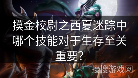 摸金校尉之西夏迷踪中哪个技能对于生存至关重要？