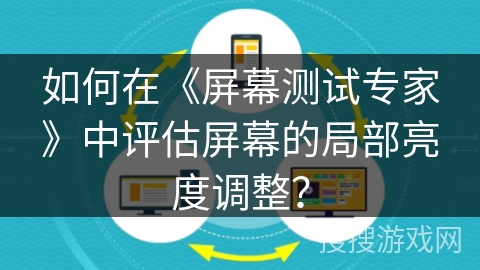 如何在《屏幕测试专家》中评估屏幕的局部亮度调整？