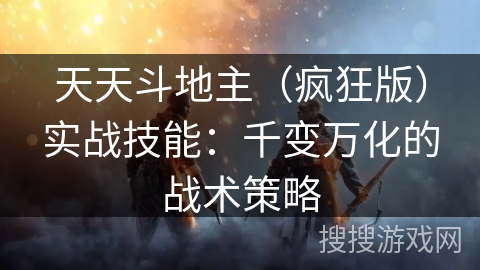 天天斗地主（疯狂版）实战技能：千变万化的战术策略