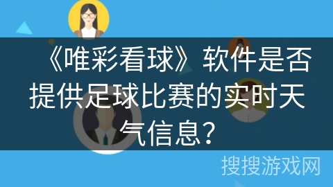 《唯彩看球》软件是否提供足球比赛的实时天气信息？