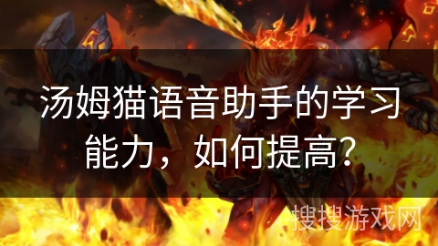 汤姆猫语音助手的学习能力，如何提高？