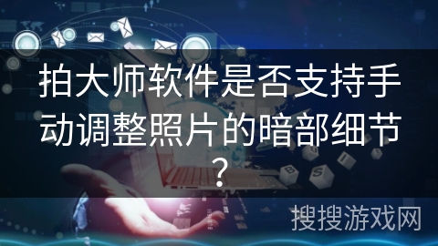 拍大师软件是否支持手动调整照片的暗部细节？