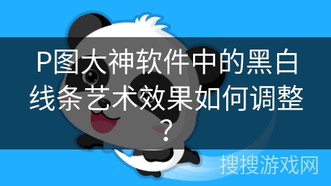 P图大神软件中的黑白线条艺术效果如何调整？