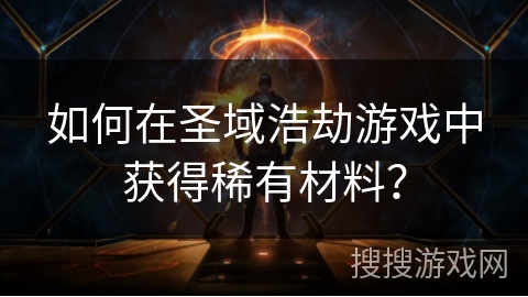 如何在圣域浩劫游戏中获得稀有材料？