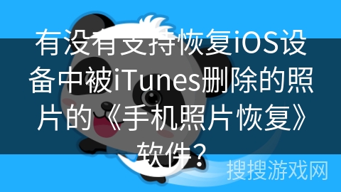 有没有支持恢复iOS设备中被iTunes删除的照片的《手机照片恢复》软件？
