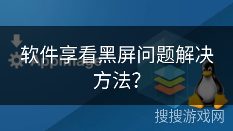 软件享看黑屏问题解决方法？