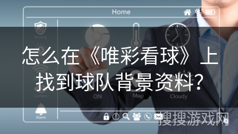 怎么在《唯彩看球》上找到球队背景资料？