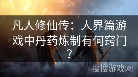 凡人修仙传：人界篇游戏中丹药炼制有何窍门？