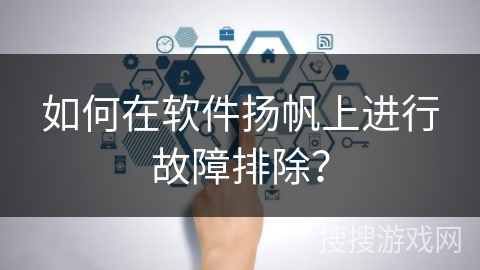 如何在软件扬帆上进行故障排除？