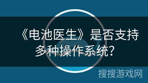 《电池医生》是否支持多种操作系统？