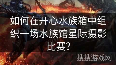 如何在开心水族箱中组织一场水族馆星际摄影比赛？
