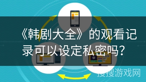 《韩剧大全》的观看记录可以设定私密吗？