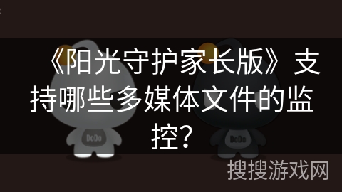 《阳光守护家长版》支持哪些多媒体文件的监控? 《阳光守护家长版》支持哪些多媒体文件的监控?