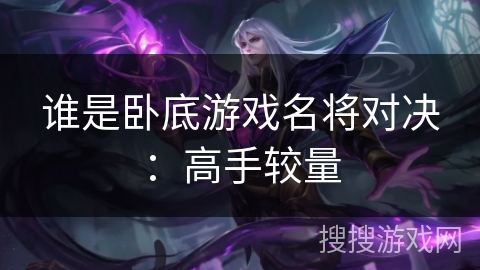 谁是卧底游戏名将对决：高手较量