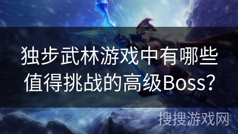 独步武林游戏中有哪些值得挑战的高级Boss？