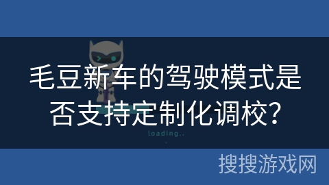 毛豆新车的驾驶模式是否支持定制化调校？