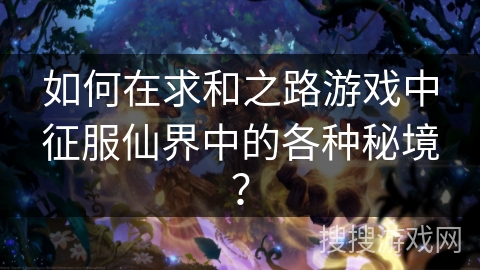 如何在求和之路游戏中征服仙界中的各种秘境？