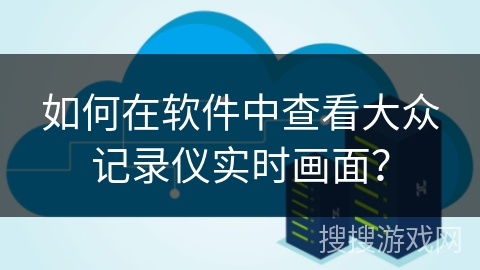 如何在软件中查看大众记录仪实时画面？