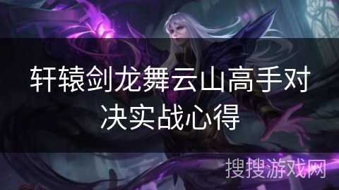 轩辕剑龙舞云山高手对决实战心得