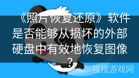 《照片恢复还原》软件是否能够从损坏的外部硬盘中有效地恢复图像？