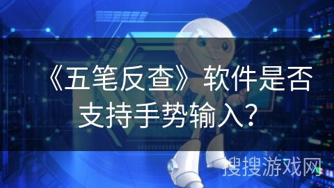《五笔反查》软件是否支持手势输入？