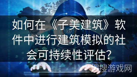 如何在《子美建筑》软件中进行建筑模拟的社会可持续性评估？