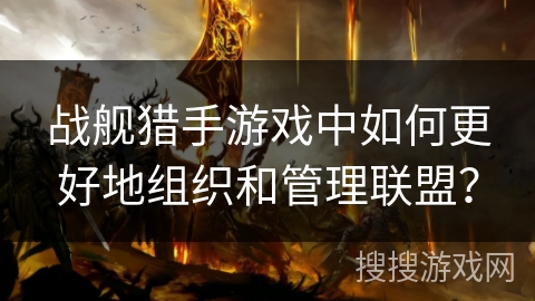 战舰猎手游戏中如何更好地组织和管理联盟? 战舰猎手游戏中如何更好地组织和管理联盟?