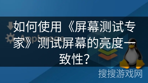 如何使用《屏幕测试专家》测试屏幕的亮度一致性？
