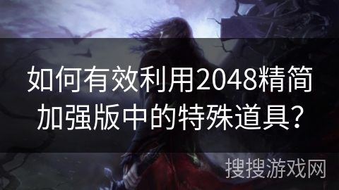 如何有效利用2048精简加强版中的特殊道具？