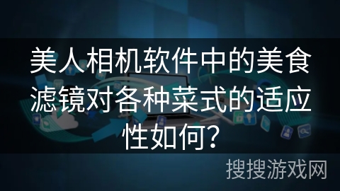 美人相机软件中的美食滤镜对各种菜式的适应性如何？