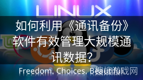 如何利用《通讯备份》软件有效管理大规模通讯数据？