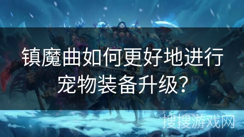 镇魔曲如何更好地进行宠物装备升级？