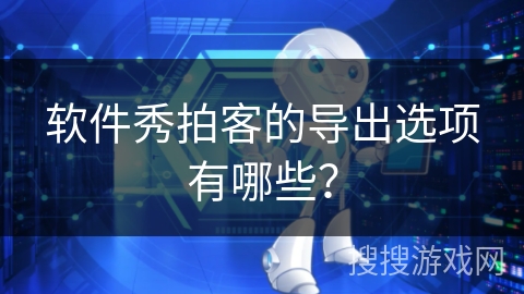 软件秀拍客的导出选项有哪些？