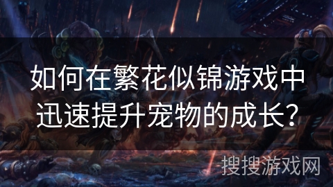 如何在繁花似锦游戏中迅速提升宠物的成长？