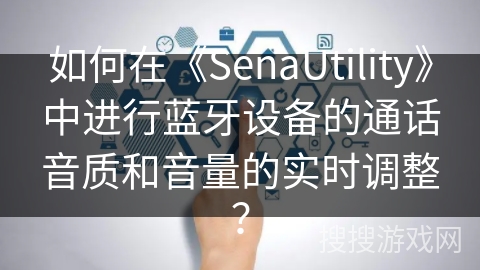 如何在《SenaUtility》中进行蓝牙设备的通话音质和音量的实时调整？