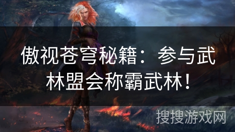 傲视苍穹秘籍：参与武林盟会称霸武林！