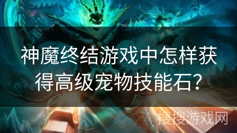 神魔终结游戏中怎样获得高级宠物技能石? 神魔终结游戏中怎样获得高级宠物技能石?