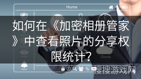 如何在《加密相册管家》中查看照片的分享权限统计？