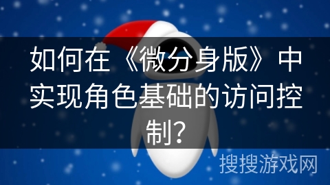 如何在《微分身版》中实现角色基础的访问控制？
