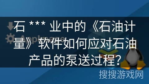 石 *** 业中的《石油计量》软件如何应对石油产品的泵送过程？