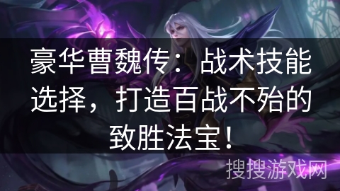 豪华曹魏传:战术技能选择,打造百战不殆的致胜法宝! 豪华曹魏传:战术技能选择,打造百战不殆的致胜法宝!