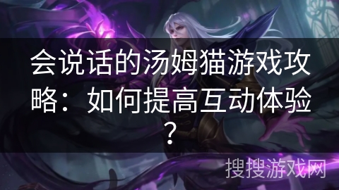 会说话的汤姆猫游戏攻略：如何提高互动体验？